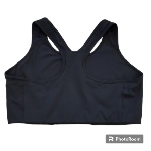 NIKE Swoosh Racerback Bra Black Dri-Fit Sports - Size 1X - Picture 4 of 5